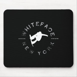 Whiteface Mountain New York Vintage Retro Snowboar Mousepad
