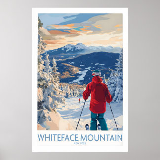 Whiteface Mountain Ski-Wandkunst Ski-Druck 1 Poster