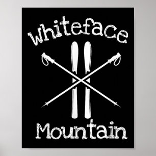 Whiteface Mountain Skifahren Skilifte Stangen Rust Poster