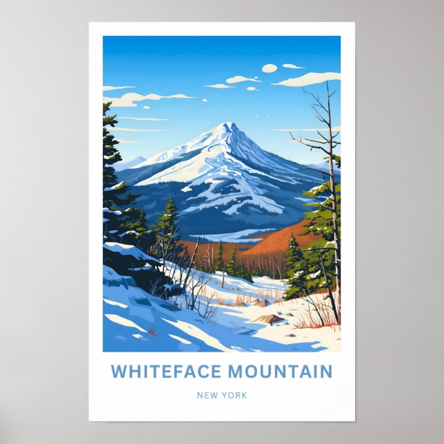 Whiteface Mountains New York Travel Print Poster (Vorne)