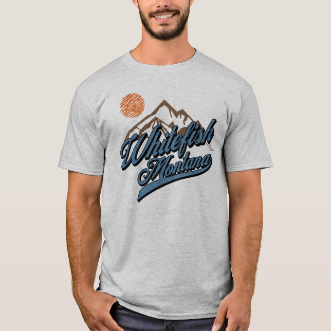 Whitefish Montana MT T-Shirt (Vorderseite)
