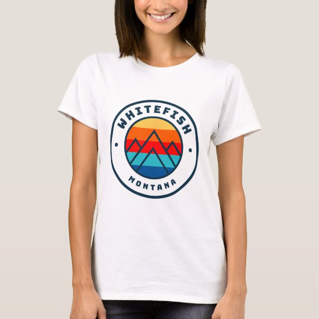 Whitefish Montana Skiing Snowboarding Family Ski T T-Shirt (Vorderseite)