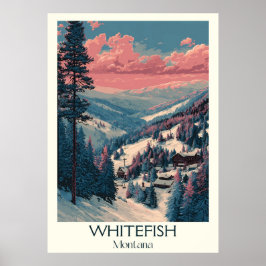 Whitefish Montana Vintages Skidorf Poster