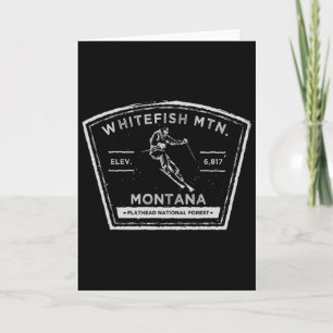 Whitefish Mountain Montana Schnee Skifahren  Karte