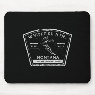 Whitefish Mountain Montana Schnee Skifahren Mousepad