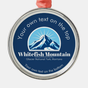 Whitefish Mountain Montana Skigebiet Medal Ornament Aus Metall