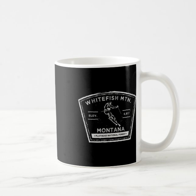 Whitefish Mountain Montana Snow Skiing  Kaffeetasse (Rechts)