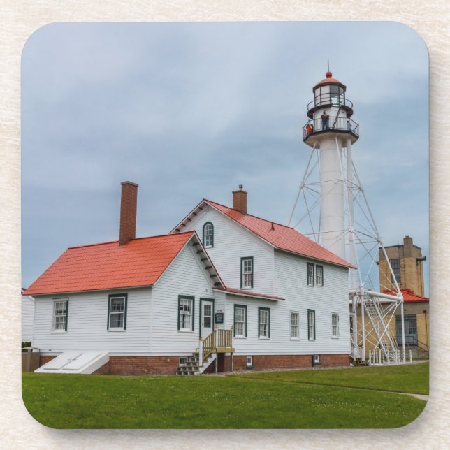 Whitefish Point Lighthouse Getränkeuntersetzer (Vorderseite)