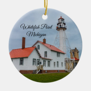 Whitefish Point Lighthouse Keramik Ornament