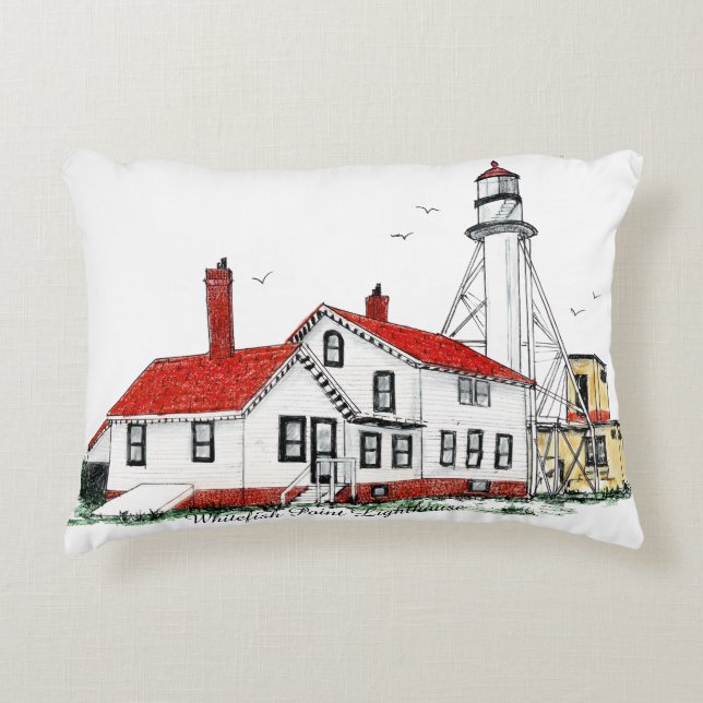 Whitefish Point Lighthouse Pillow Dekokissen (Vorderseite)