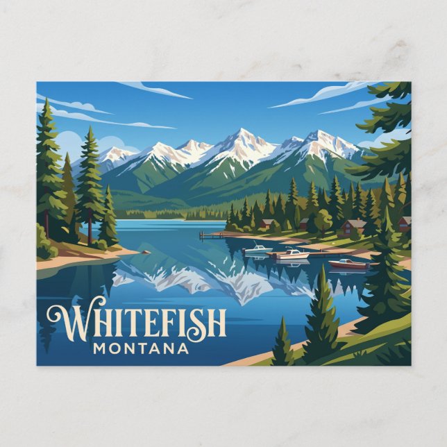 Whitefish USA Postkarte (Vorderseite)