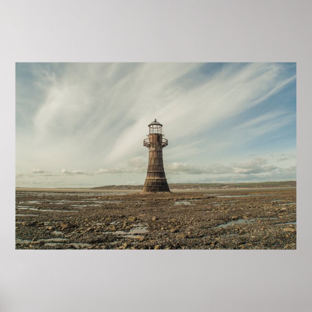 Whiteford Lighthouse, Gower Peninsula, South Wales Poster (Vorne)