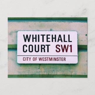 Whitehall Court - Westminster Sign Postkarte