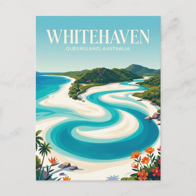 Whitehaven Beach Australien Postkarte (Vorderseite)