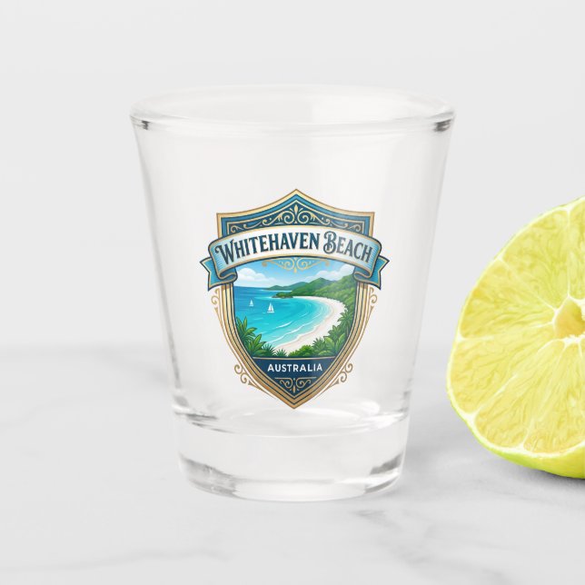 Whitehaven Beach Australien Schnapsglas (Vorderseite)