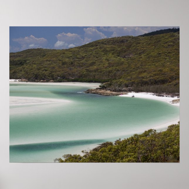Whitehaven Beach, Hill Inlet, Tounge Point Poster (Vorne)