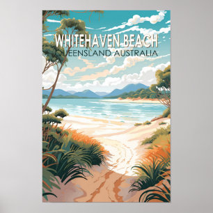 Whitehaven Beach Queensland Australien Reise Kunst Poster