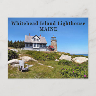 Whitehead Island Lighthouse, Maine Postcard Postkarte