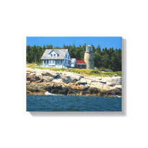 Whitehead Island Lighthouse Maine Wrapped Canvas