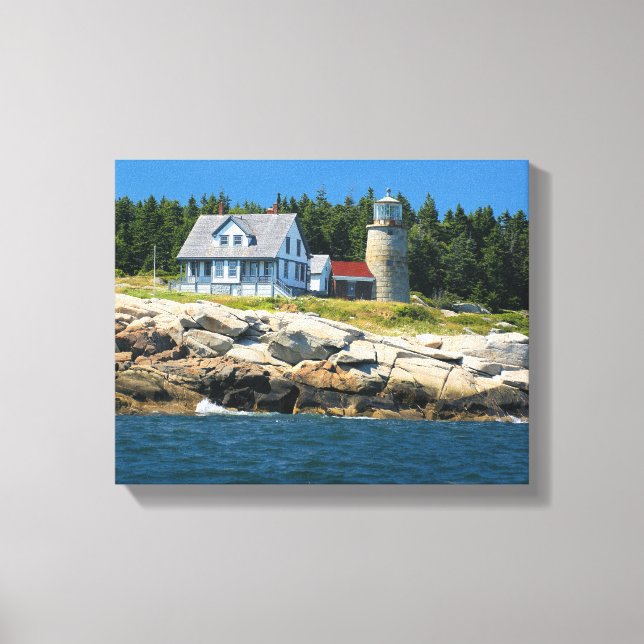 Whitehead Island Lighthouse Maine Wrapped Canvas Leinwanddruck (Vorderseite)
