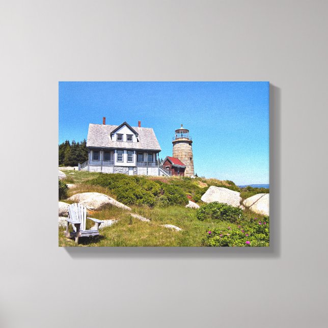 Whitehead Island Lighthouse Maine Wrapped Canvas Leinwanddruck (Vorderseite)