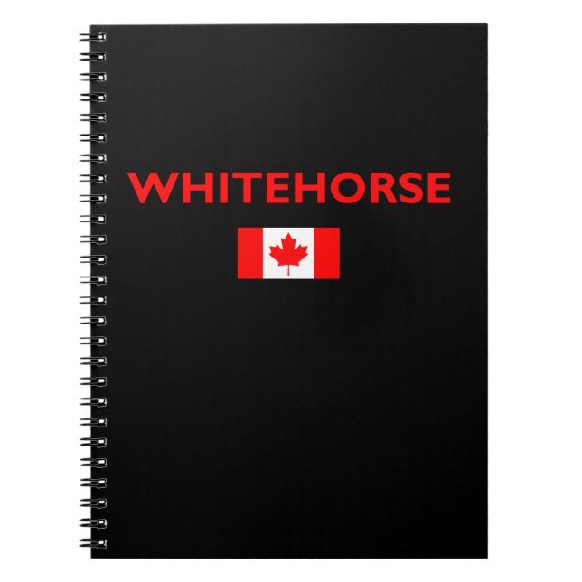 Whitehorse Canada Canadian Flag Dark Color Notizblock (Vorderseite)