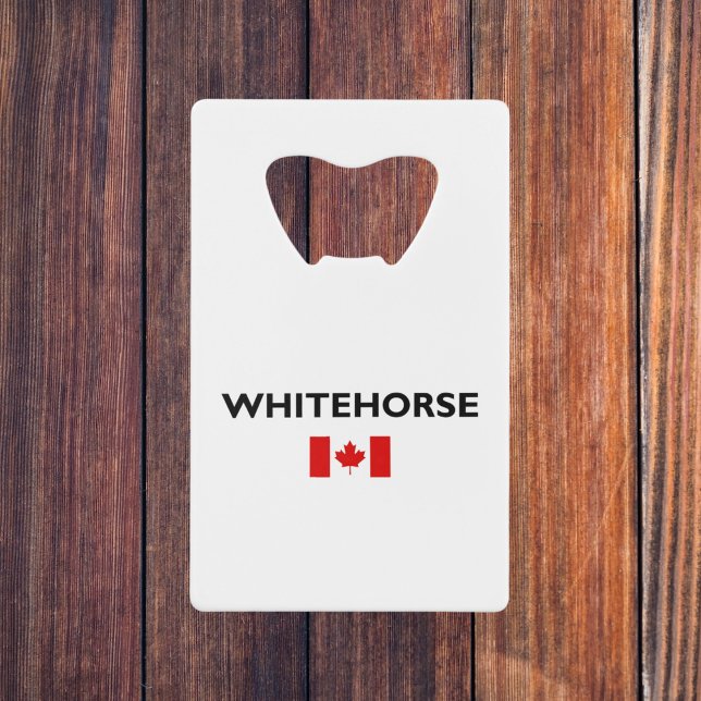 Whitehorse Kanada kanadische Flagge Licht Farbe Geldbeutel Flaschenöffner (Von Creator hochgeladen)