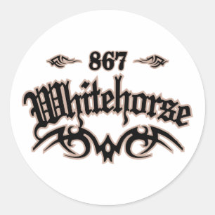 Whitehorse Runder Aufkleber