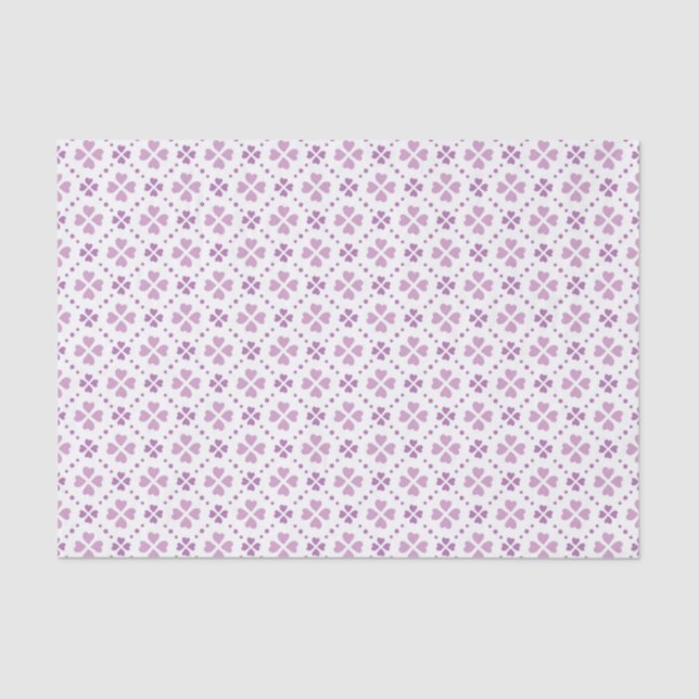 Whitel Lila Hearts Blume Tissue Paper Seidenpapier (Vorderseite)