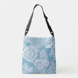 Whitening Lace on Blue AI art Tragetaschen Mit Langen Trägern