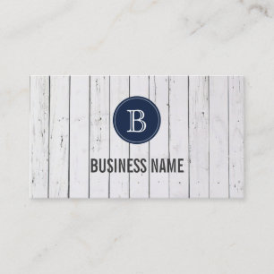 Whitepaper Business Card aus weißgestrichenem Holz Visitenkarte