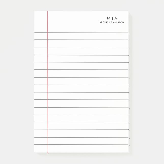 Whitepaper für das elegante Whitelline-SchulNotebo Post-it Klebezettel (Vorderseite)