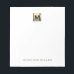 Whitepaper für professionelle Benutzer mit weißem  Notizblock<br><div class="desc">Mit diesem luxuriösen, soliden Notizblock mit atemberaubendem goldfarbenem Monogramm-Design stärken Sie Ihre Aufmerksamkeit. Dieses Notizblock ist perfekt für Anwesen-Planer, Finanzplaner und andere Geschäftsleute geeignet und besteht aus hochwertigem Papier und zeichnet sich durch ein schlankes und raffiniertes Design aus, das sicher beeindrucken wird. Egal ob Sie Notizen in einem Meeting machen...</div>