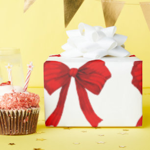 Whitepaper für rote Bows Geschenkpapier