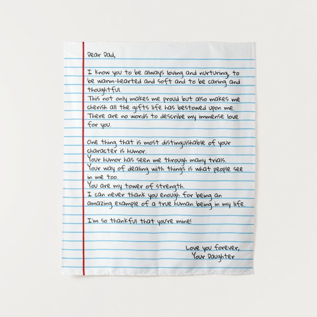 Whitepaper Vater-Geschenk für den Vater Wandteppich (Vorderseite)