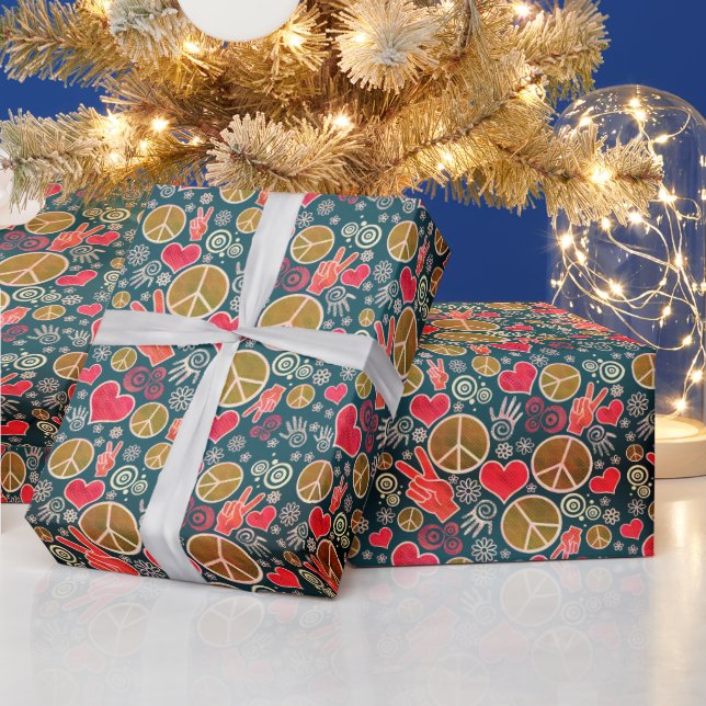 Whitepaper zum Design von Friedenszeichen Geschenkpapier (Feiertage)