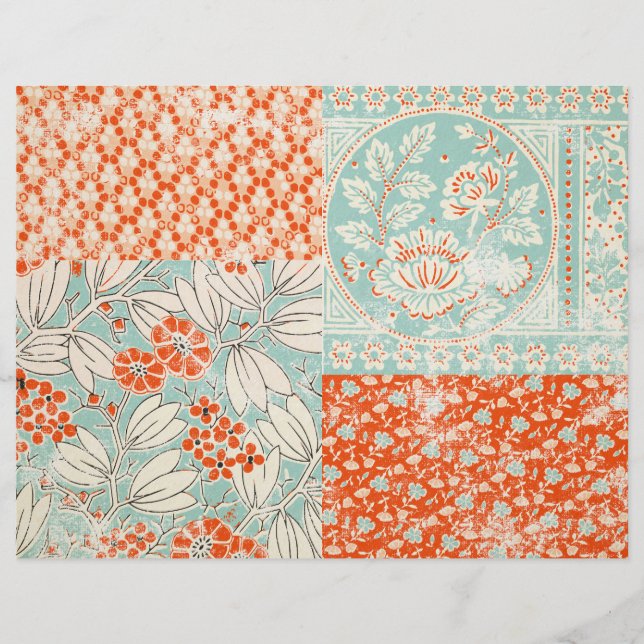 Whitepaper zum Junk Journal "aquamarine und rote F (Vorderseite)