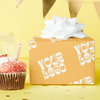 Whitepaper zum Thema gelbe Firmenlogos Geschenkpapier