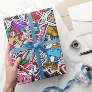 Whitepaper zum Thema "Kultur der Vintagen Uni Pop" Geschenkpapier