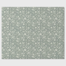 Whitepaper zum Vintagen Blumengeflecht Geschenkpapier