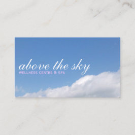 Whiter Blue sky with clouds picture business card Visitenkarte