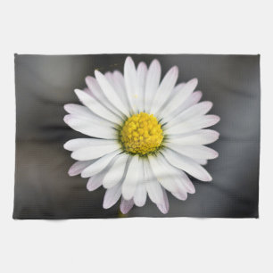 Whiter Wild daisy and yellow Küchentuch