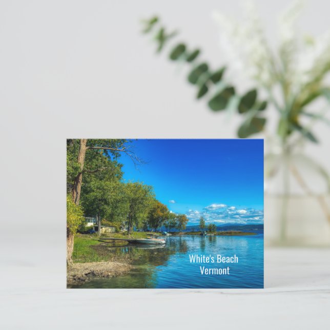 White's Beach, Vermont Postkarte (Stehend Vorderseite)