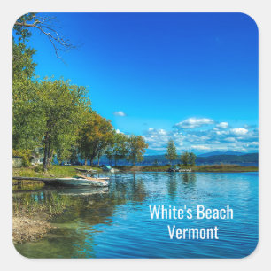 White's Beach, Vermont Quadratischer Aufkleber