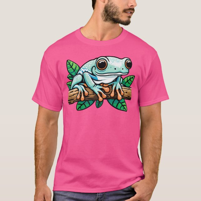 Whites Tree Frog Lover Australian Green Tree Frog T-Shirt (Vorderseite)