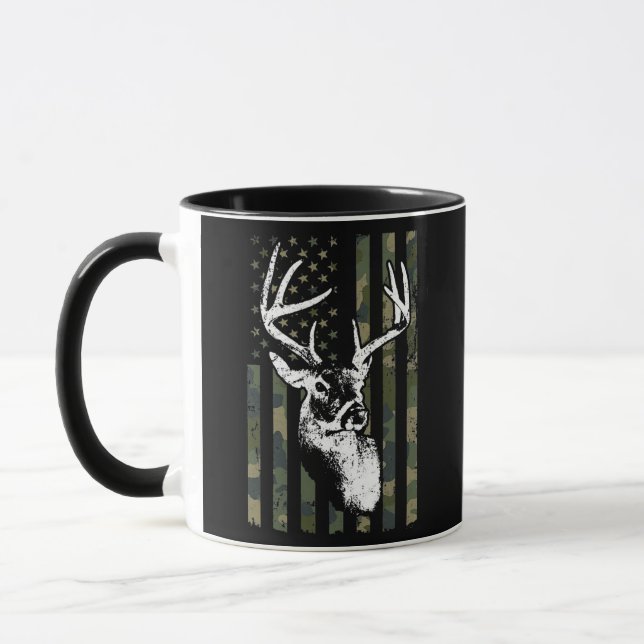 Whitetail Buck Deer Hunting USA Tarnung Tasse (Links)