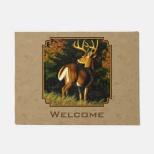Whitetail Buck Deer Jagdtan Fußmatte