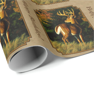 Whitetail Buck Deer Jagdtan Geschenkpapier
