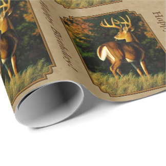Whitetail Buck Deer Jagdtan Geschenkpapier
