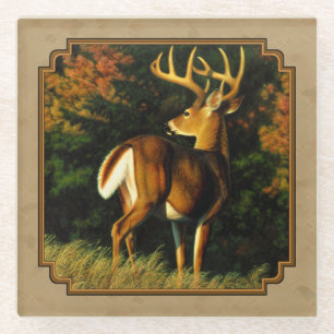 Whitetail Buck Deer Jagdtan Glasuntersetzer
